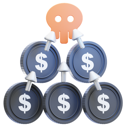 Ponzi Scheme Pyramid  3D Icon
