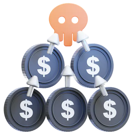 Ponzi Scheme Pyramid  3D Icon