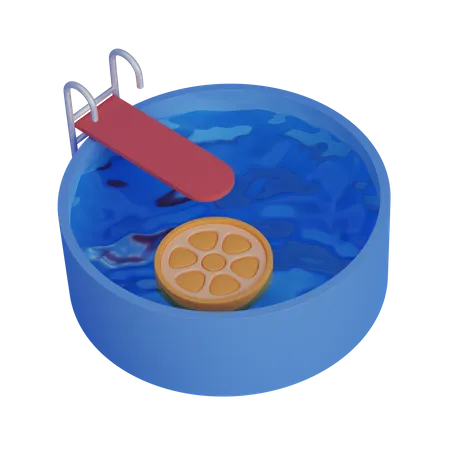 Summer Swimming Pool 3D Icon