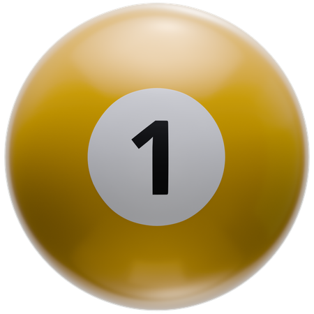 Pool Ball 1  3D Icon