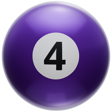 Pool Ball 4  3D Icon