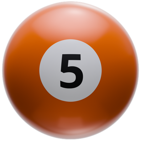 Pool Ball 5  3D Icon