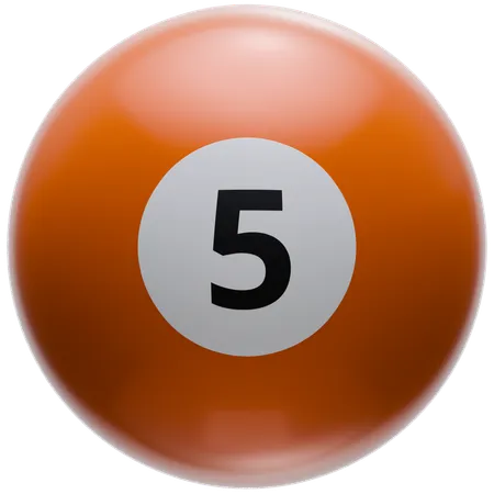 Pool Ball 5  3D Icon