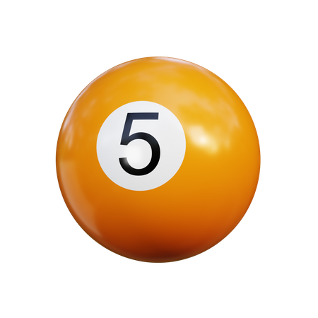 Pool Ball 5  3D Icon