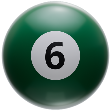 Pool Ball 6  3D Icon