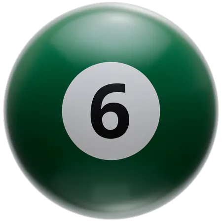 Pool Ball 6  3D Icon