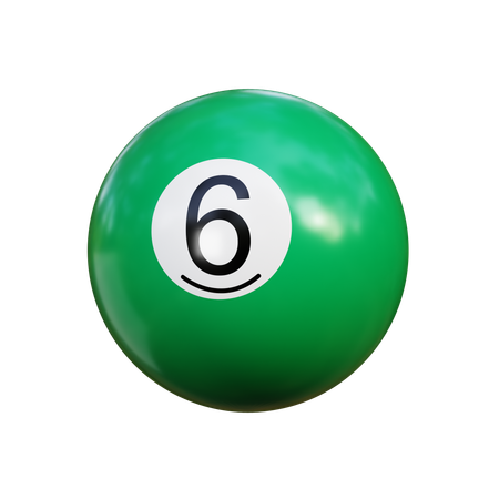 Pool Ball 6  3D Icon