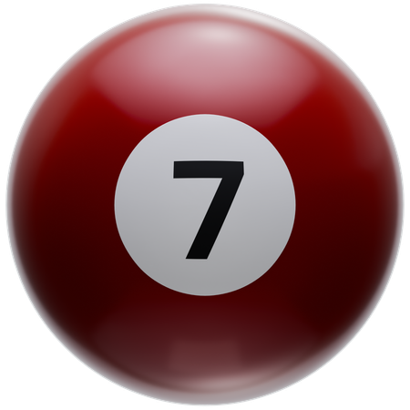 Pool Ball 7  3D Icon