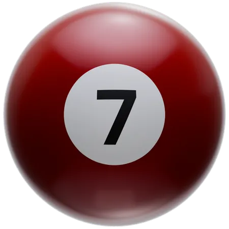 Pool Ball 7  3D Icon