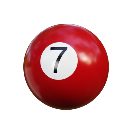 Pool Ball 7  3D Icon