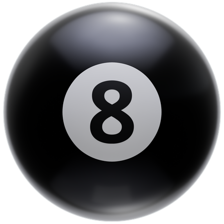 Pool Ball 8  3D Icon