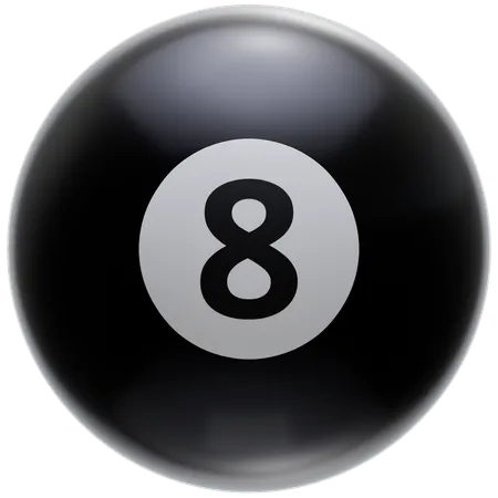 Pool Ball 8  3D Icon