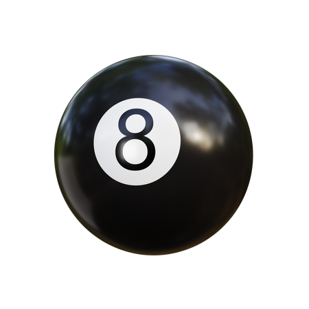 Pool Ball 8  3D Icon