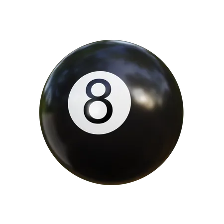 Pool Ball 8  3D Icon