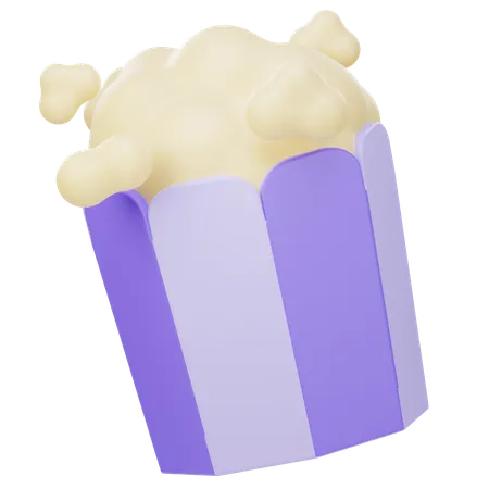 Popcorn  3D Icon