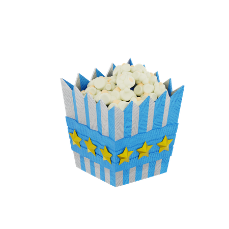 Popcorn  3D Icon