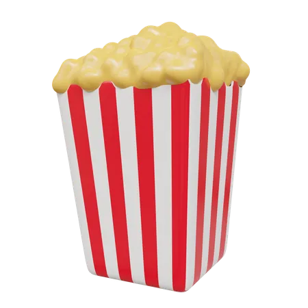 Popcorn  3D Icon