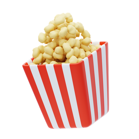 Popcorn  3D Icon