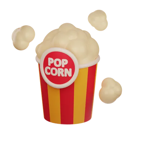 Pop corn  3D Icon