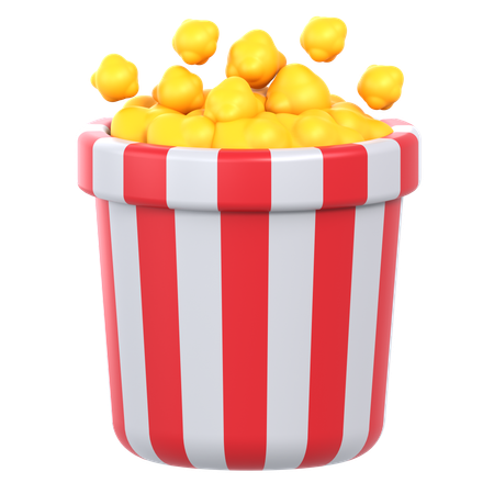 Popcorn  3D Icon