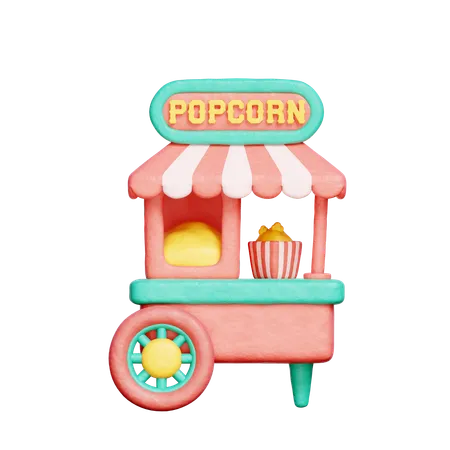 Popcorn  3D Icon