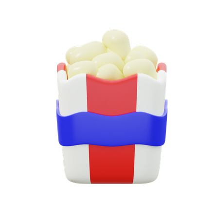 Popcorn  3D Icon