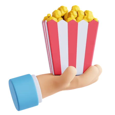 Popcorn  3D Icon