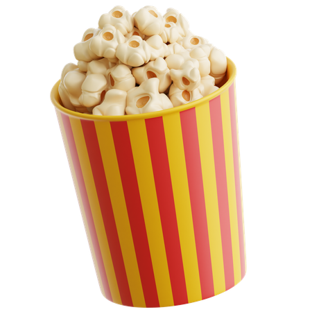 Popcorn  3D Icon