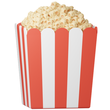 Popcorn  3D Icon