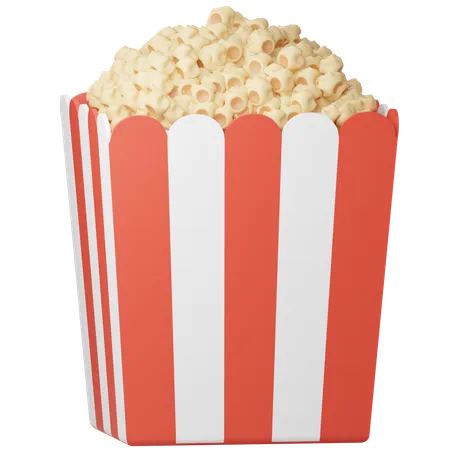 Popcorn  3D Icon