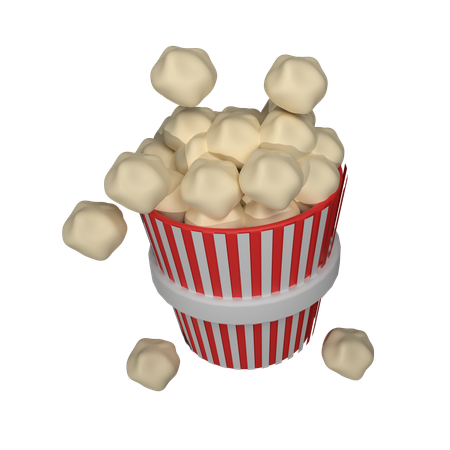 Pop Corn  3D Icon