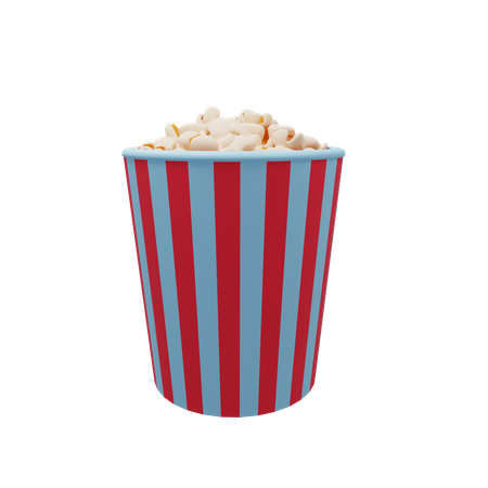 Popcorn  3D Illustration