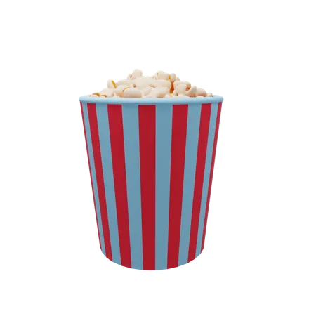 Popcorn  3D Illustration