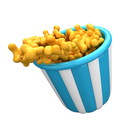 Popcorn  3D Illustration