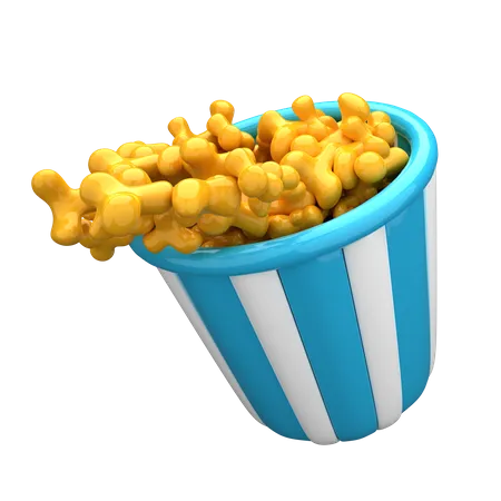 Popcorn  3D Illustration