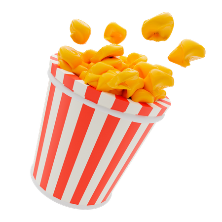 Popcorn  3D Illustration