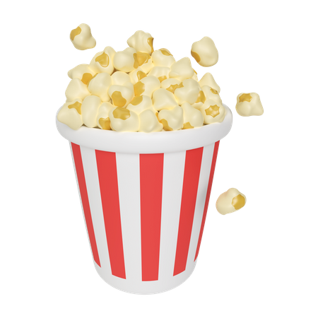 Popcorn  3D Icon