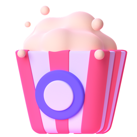 Popcorn  3D Icon