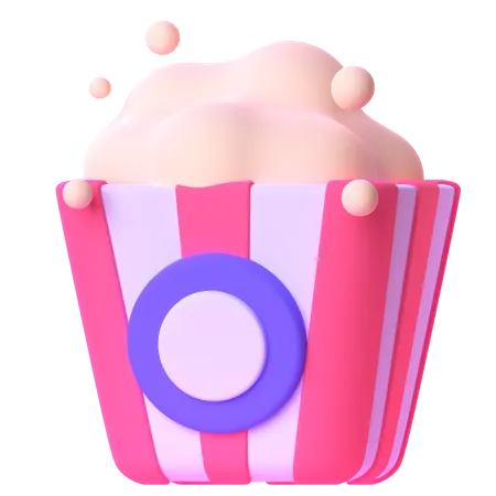 Popcorn  3D Icon