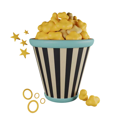 Popcorn  3D Icon