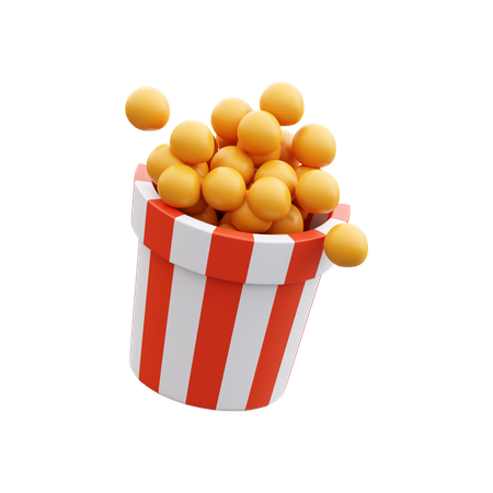 Popcorn  3D Icon