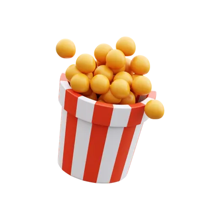 Popcorn  3D Icon