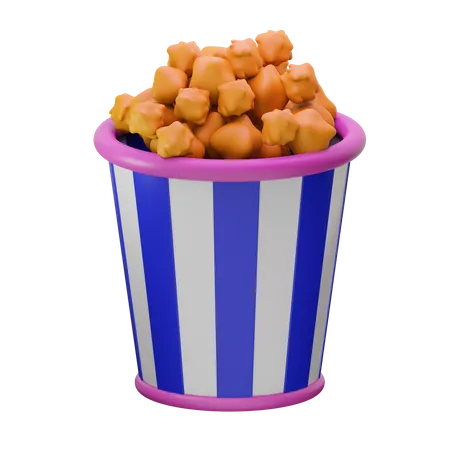 Popcorn  3D Icon