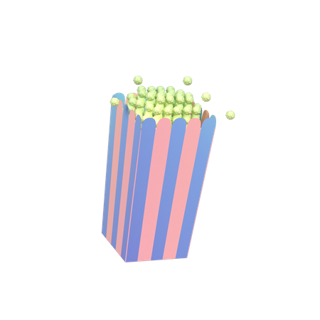 Popcorn  3D Icon