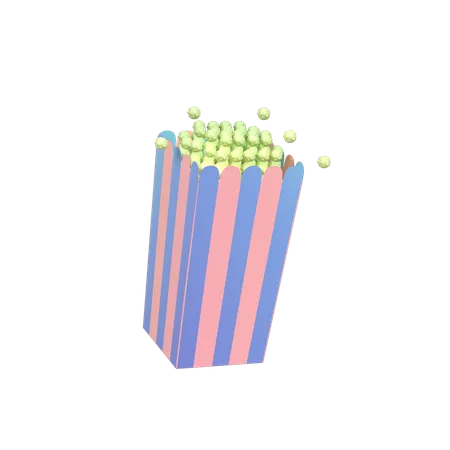 Popcorn  3D Icon