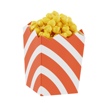 Popcorn  3D Icon