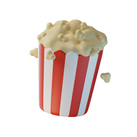 Popcorn  3D Icon