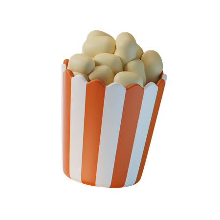 Popcorn  3D Icon