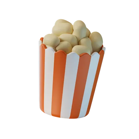 Popcorn  3D Icon