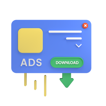 Pop Up Ads  3D Icon